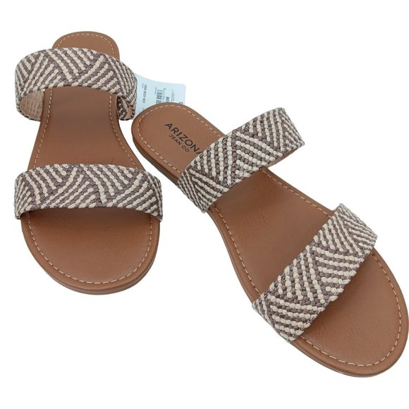 ARIZONA JEAN CO Shoes - ARIZONA JEAN CO BROWN WOVEN SLIDE SANDALS SIZE 6M